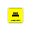 Cedule apartmán postel | Piktogram (čtverec)