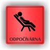Cedule odpočívárna – plast (piktogram)