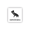 Cedule odpočívárna | Piktogram (čtverec)