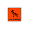 Cedule odpočívárna | Piktogram (čtverec)