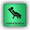 Cedule odpočívárna – plast (piktogram)