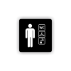 Cedule šatna muži | Piktogram (čtverec)