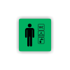 Cedule šatna muži | Piktogram (čtverec)