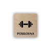 Cedule posilovna | Piktogram (čtverec)