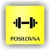 Cedule posilovna – plast (piktogram)