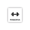Cedule posilovna | Piktogram (čtverec)