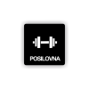 Cedule posilovna | Piktogram (čtverec)