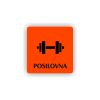 Cedule posilovna | Piktogram (čtverec)