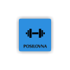 Cedule posilovna | Piktogram (čtverec)