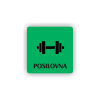 Cedule posilovna | Piktogram (čtverec)