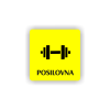 Cedule posilovna | Piktogram (čtverec)