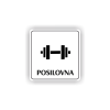 Cedule posilovna | Piktogram (čtverec)
