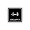 Cedule posilovna | Piktogram (čtverec)