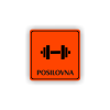 Cedule posilovna | Piktogram (čtverec)