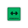 Cedule posilovna | Piktogram (čtverec)