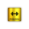 Cedule posilovna | Piktogram (čtverec)