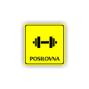 Cedule posilovna | Piktogram (čtverec)