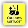 Cedule úklidová místnost – plast (piktogram)