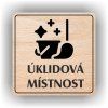 Cedule úklidová místnost – plast (piktogram)