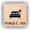 Cedule pokoj č. xxxx (číslo) – plast (piktogram)