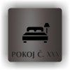 Cedule pokoj č. xxxx (číslo) – plast (piktogram)