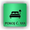 Cedule pokoj č. xxxx (číslo) – plast (piktogram)