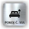 Cedule pokoj č. xxxx (číslo) – plast (piktogram)