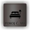Cedule pokoj č. xxxx (číslo) – plast (piktogram)