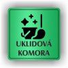 Cedule úklidová komora – plast (piktogram)