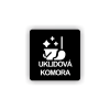 Cedule úklidová komora | Piktogram (čtverec)