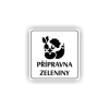 Cedule přípravna zeleniny | Piktogram (čtverec)