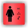 Cedule šatna ženy – plast (piktogram)