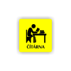 Cedule čítárna | Piktogram (čtverec)