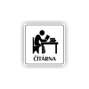 Cedule čítárna | Piktogram (čtverec)