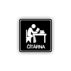 Cedule čítárna | Piktogram (čtverec)