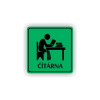 Cedule čítárna | Piktogram (čtverec)