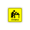 Cedule čítárna | Piktogram (čtverec)