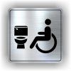 Cedule wc vozíčkář, invalida – plast (piktogram)
