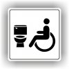 Piktogram - WC VOZÍČKÁŘ, INVALIDA