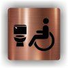 Cedule wc vozíčkář, invalida – plast (piktogram)