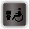 Cedule wc vozíčkář, invalida – plast (piktogram)