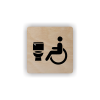 Cedule wc vozíčkář, invalida | Piktogram (čtverec)