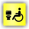 Piktogram - WC VOZÍČKÁŘ, INVALIDA
