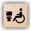 Cedule wc vozíčkář, invalida – plast (piktogram)