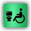 Cedule wc vozíčkář, invalida – plast (piktogram)