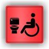 Cedule wc vozíčkář, invalida – plast (piktogram)