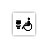 Cedule wc vozíčkář, invalida | Piktogram (čtverec)