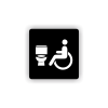 Cedule wc vozíčkář, invalida | Piktogram (čtverec)