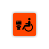 Cedule wc vozíčkář, invalida | Piktogram (čtverec)