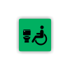 Cedule wc vozíčkář, invalida | Piktogram (čtverec)